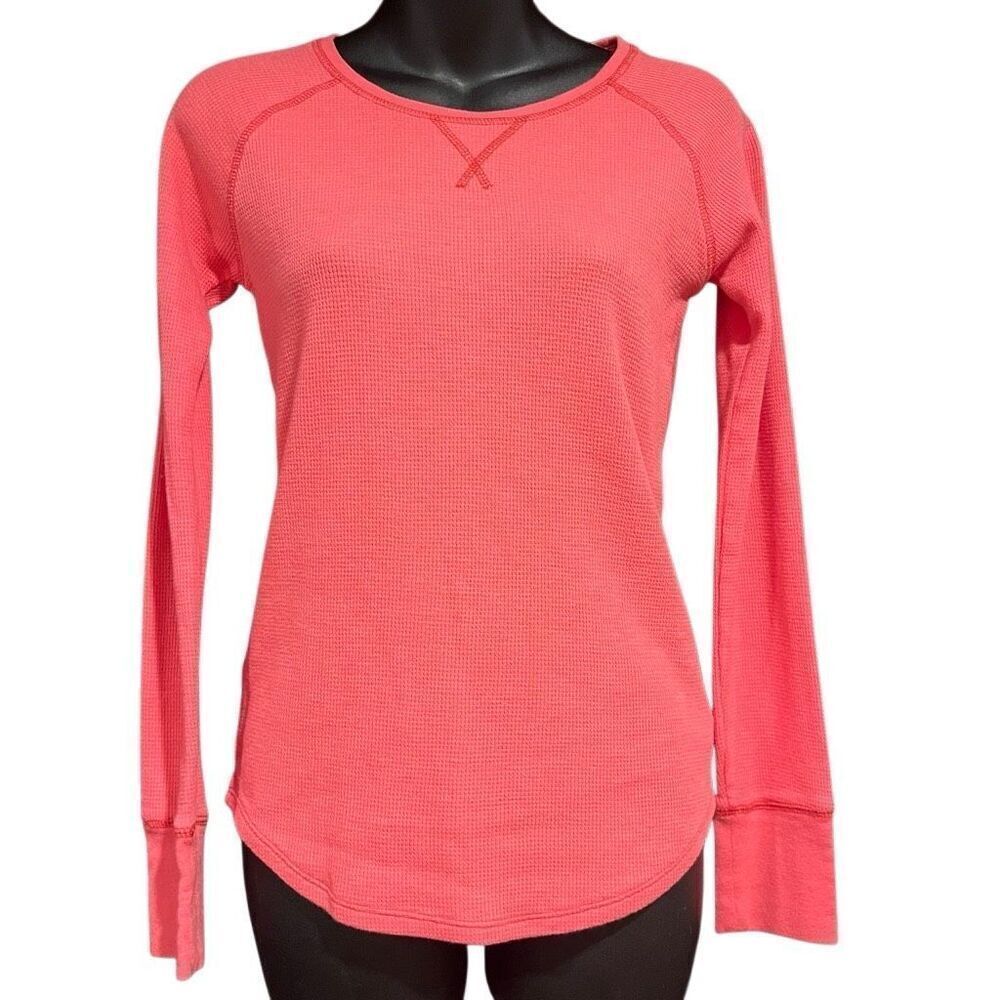Old Navy Salmon Long Sleeve Waffle-Knit Thermal Shirt Girl’s XL
